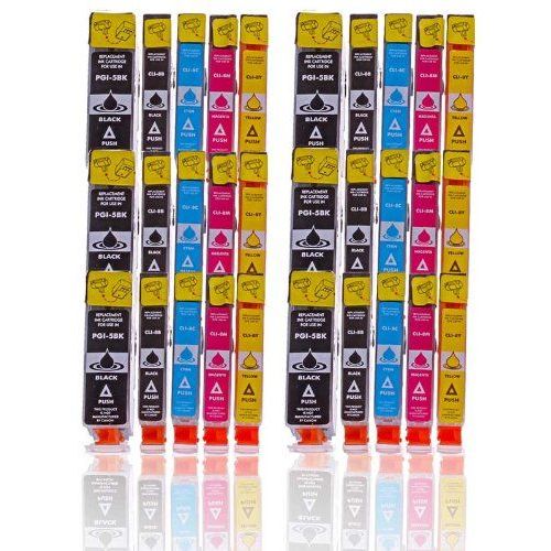 Pack De 30 Cartouches D'encre Pour Canon Pgi5 Cli8 , Canon Pgi 5 Bk Cli 8 (Bk,C,Y,M) Canon Pixma Mp500, Pixma Mp510, Pixma Mp520, Pixma Mp530, Pixma Mp600, Pixma Mp610, Pixma Mp800, Pixma Mp800r