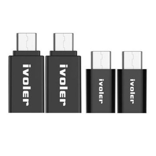 Pack de 4 adaptateurs 2 micro USB et 2 adaptateurs USB-A vers USB-C,JL955