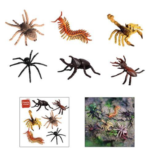 Pack De 6 Figurines D'Insectes Artificiels, Cadeaux Pour Enfant, cole Des Sciences