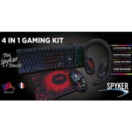 Pack Gaming 4 en 1 SPYKER - Clavier -Souris-Tapis- Casque KM401G