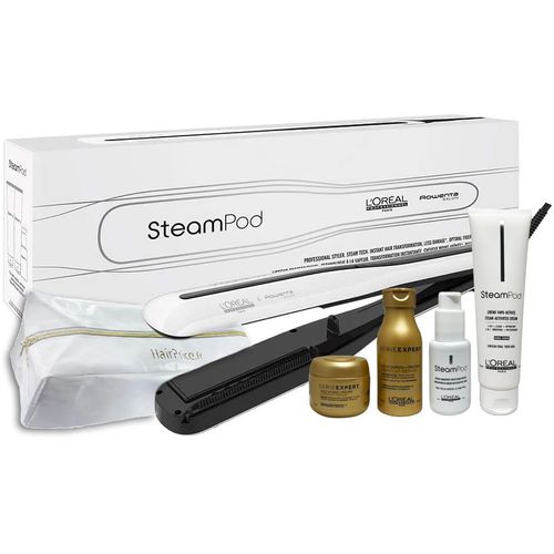 Pack Lisseur Vapeur Steampod 3.0 + Crme Cheveux pais + Srum + Shampooing Liss Unlimited L'oral + Trousse Blanche Hairprice