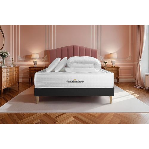 Pack Matelas A Memoire De Forme Maxi Epaisseur Buckingham 140x200cm + 2 Oreillers + 1 Couette 240x220cm
