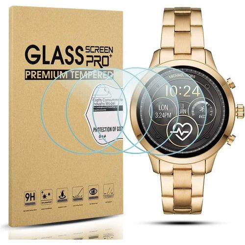 Pack Of 4 Screen Protectors Compatible With Michael Kors Access Runway Tempered Glass,Hd Tempered Glass Screen Protector For Michael Kors Access Runway [Anti-Scratch] [Bubble Free] [Anti-Oil]