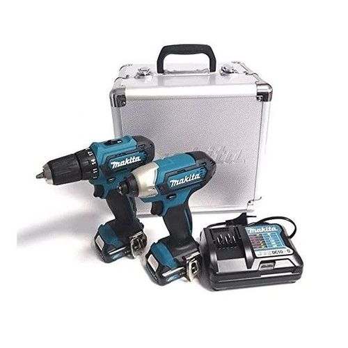 Pack Outils Perceuse Visseuse Et Cl  Chocs Makita Clx224x Avec 2 Batteries 12v 1,5ah Li-Ion Et Coffret