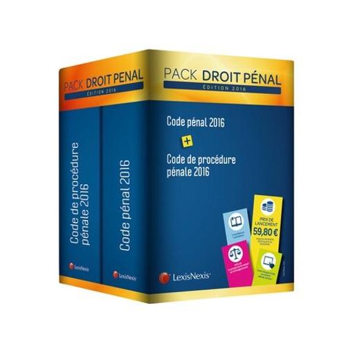 Pack Droit Pnal - Code Pnal + Code De Procdure Pnale    Format Beau livre 