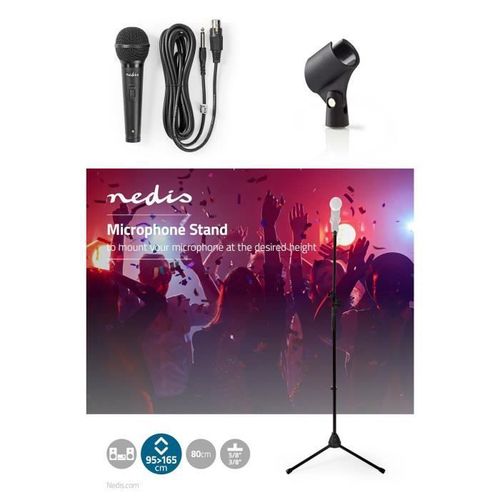 PACK Pied de Microphone tlescopique avec PERCHE potence et fixation support Micro + MICRO DYNAMIQUE HQ MPW25