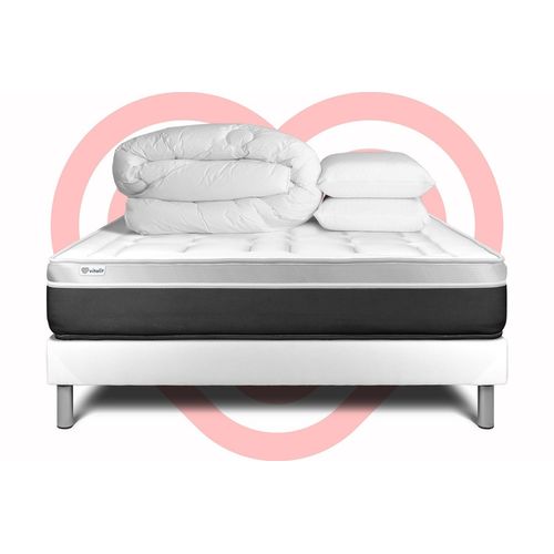 Pack Prt A Dormir Vital Soft 180 X 200 Cm Sommier Kit Blanc