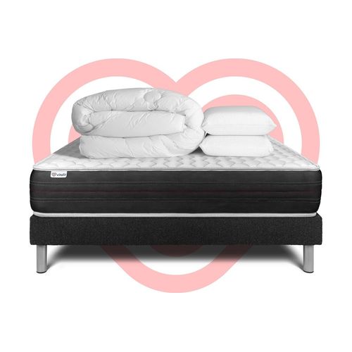 Pack Prt A Dormir Vitalspring 180 X 200 Cm Sommier Kit Noir