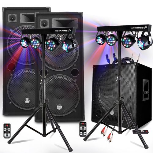 Pack SONO 3200W Dj MEGA BASSES - Subwoofer bi-amplifi 18