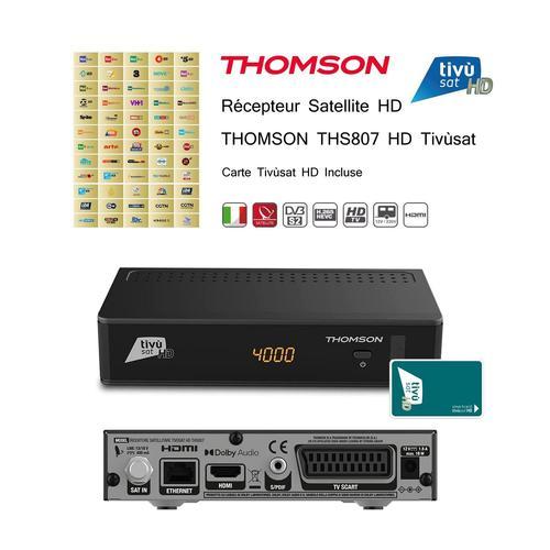 Pack Tivsat Rcepteur Satellite HD - THOMSON THS807 HD + Carte Tivsat HD Activation Comprise