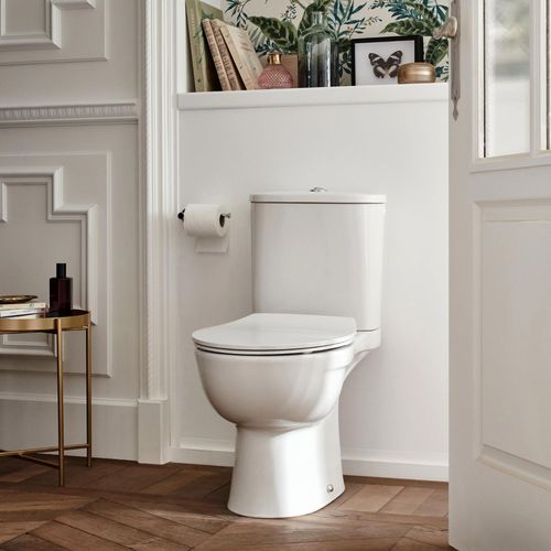 Pack Wc  Poser Sans Bride, Sortie Horizontale, Abattant Extra-Plat, Blanc, Jacob Delafon Louis