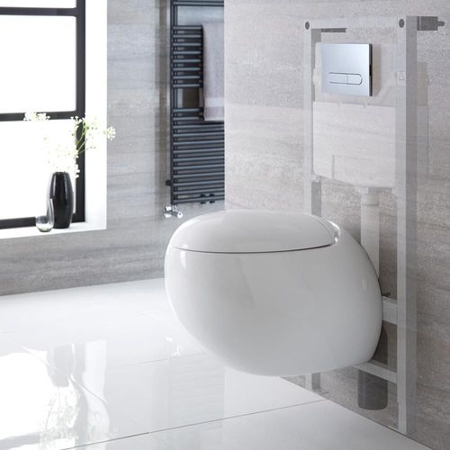 Pack Wc Suspendu Moderne - Bati-Support Haut ? Choix De Plaque De Dclenchement - Langtree
