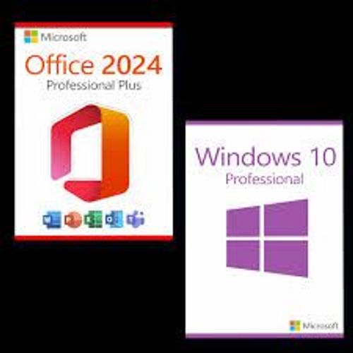 Pack Windows 10 Pro + Office 2024 Pro Licence  Vie Retail 1 Pc - -