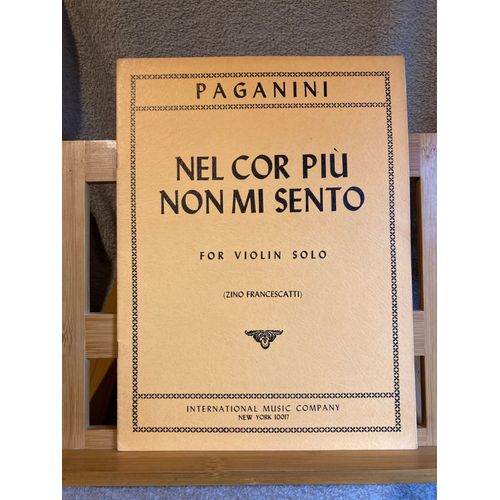Paganini Nel Cor Pi Non Mi Sento Partition Violon Seul Francescatti Ed Imc 2316