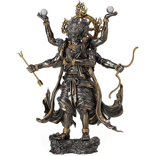 Painted Pvc & Abs Painted Free Ornament Asura, Black Copper Plate, Approximately 145mm In Height, Movable Figure [Import Japonais]