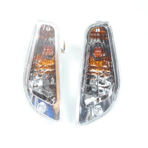 Paire Clignotant D&g Transparent P2r Pour Scooter Piaggio 50 Vespa Lx 4t Ba15s