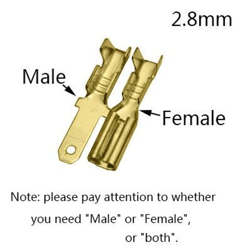 Paire De Patins  L'ancienne,100,2.8,4.8,6.3,Mm - Type Golden 2.8mm-100pcs Male