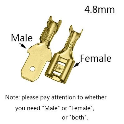 Paire De Patins  L'ancienne,100,2.8,4.8,6.3,Mm - Type Golden 4.8mm-100pcs Male