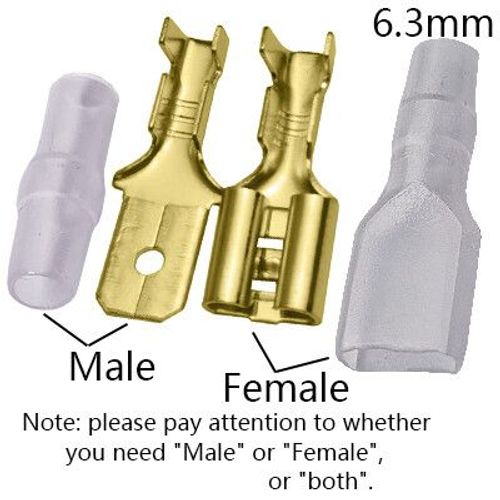 Paire De Patins  L'ancienne,100,2.8,4.8,6.3,Mm - Type Golden 6.3mm Sheath-100pcs Male