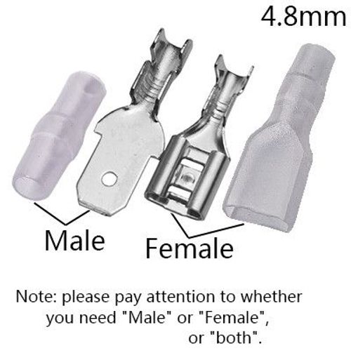 Paire De Patins  L'ancienne,100,2.8,4.8,6.3,Mm - Type Silver 4.8mm Sheath-100pcs Male