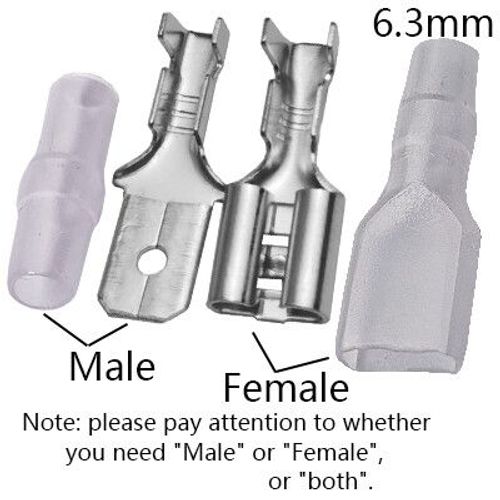 Paire De Patins  L'ancienne,100,2.8,4.8,6.3,Mm - Type Silver 6.3mm Sheath-100pcs Male
