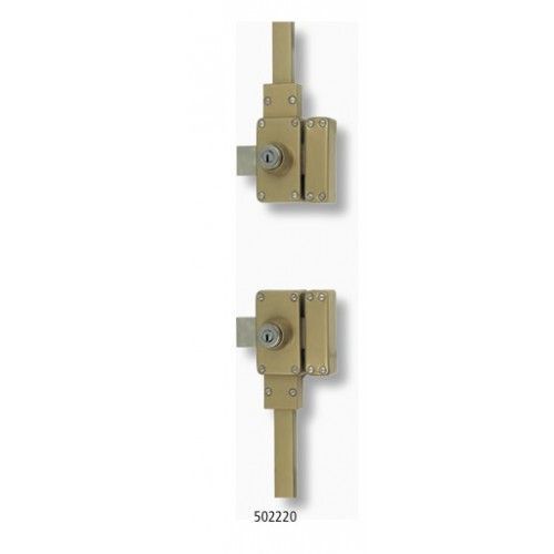 Verrous En Applique 4 Points - Paire - Double Cylindre - Droite - Vega Jpm