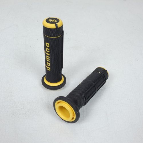 Paire Revtement Poigne Noir/Jaune Domino Pour Quad Adly 500 S 2015 A180