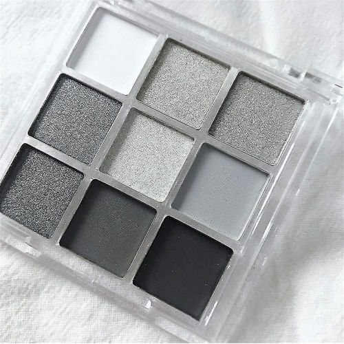 Palette De Fards  Paupires Black Smokey 9 Couleurs, Tons Froids, Mats, Scintillants, Longue Dure, Impermable, Ombre  Paupires Fume Pour Filles Et Femmes