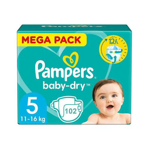 Pampers Baby-Dry Taille 5 102 Couches (11-16 Kg)