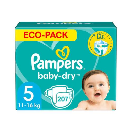 Pampers Baby-Dry Taille 5 207 Couches (11-16 Kg)