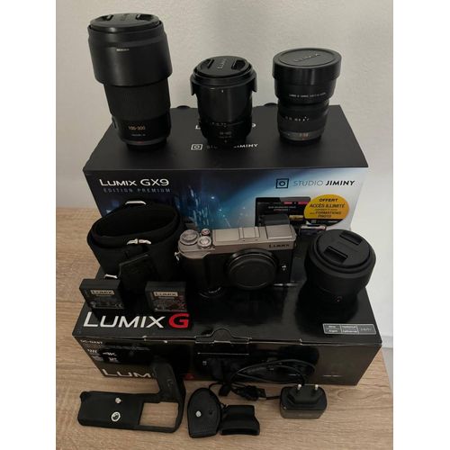 Panasonic Lumix GX9 20.3 mpix + Objectif lumix 100-300 + Objectif lumix 14-140 + Objectif lumix 7-14 + Objectif lumix 25