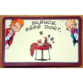 Pancarte Plastique Silence Bebe Dort De Spirou Et Fantasio Rakuten