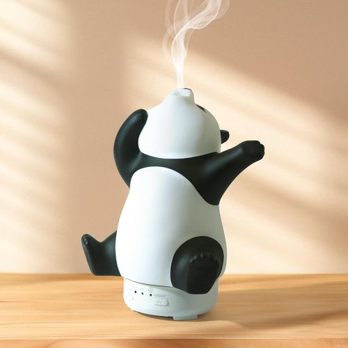 Panda Essential Oil Diffuser-Cute and Swivel Aroma Diffuser for Home with 7 Colors Light,Diffuser for Bedroom and Office