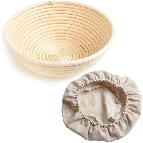 Panier De Fermentation En Rotin Durable Pour Ptes - Rond 25 Cm, Insert En Lin, Multi-Usages En Cuisine