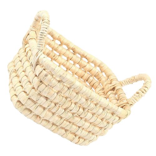 Petit Panier De Rangement En Cuir Pour Vin, Fleurs, Fruits, Magazines, Avec Poignée Supérieure Pour Présentation De Cadeaux De Vacances, Cadeaux (vintage Moyen