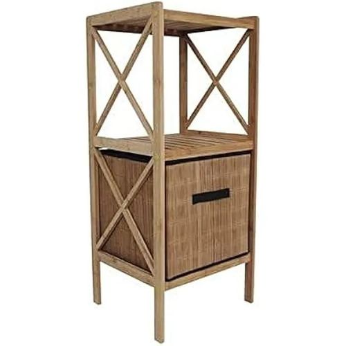 Panier De Rangement Pliant - Msv - Bambou - 31x32x32 Cm - Pliable - Idal Pour Adultes