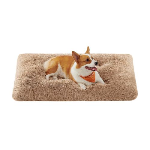 Panier Pour Chien, Canap, Lit Pour Animaux, 110 X 73 Cm, Rembourrage Moelleux, Lavable, Coussin Pour Chien, Marron Camel