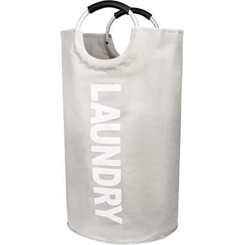 Paniers  Linge Pliable, 90l Panier  Linge Avec Poigne, Sac  Linge En Tissu Oxford, Panier Linge Sale Bac Linge Sale, Corbeille  Linge Portable, Trieur  Linge, Collecteur De Bouteilles - Gris