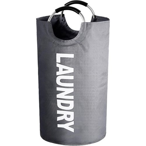 Paniers  Linge Pliable, 90l Panier  Linge Avec Poigne, Sac  Linge En Tissu Oxford, Panier Linge Sale Bac Linge Sale, Corbeille  Linge Portable, Trieur  Linge, Collecteur De Bouteilles-Gris Fonc