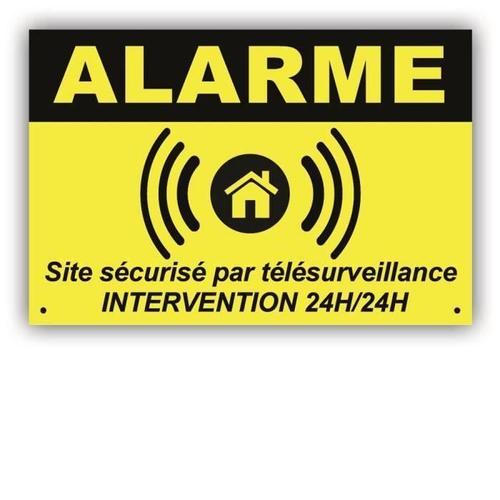 Panneau Alarme De Dissuasion 150 X 100 Mm En Pvc + 4 Trous - Site Scuris Par Tlsurveillance - Intervention 24h-24h -Anj