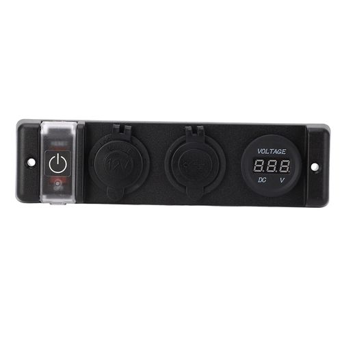 Panneau De Prise Allume-Cigare Usb 4 En 1, Indication Led, éTanche Ip66, Double Panneau De Prise Usb Pour Voiture Bateau Suv Yacht Dc 12v