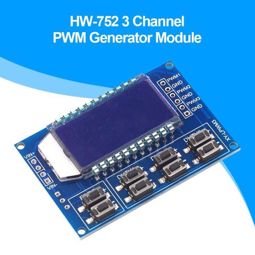 Panneau Gnrateur De Signal Pwm  3 Canaux, Module De Frquence D'impulsion 1hz   Hw-752 Khz, Cycle De Service Rglable Avec cran Lcd 150   30v, 3.3