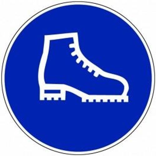 Panneau Obligation - 300 Mm, Port Des Chaussures De Scurit Obligatoire