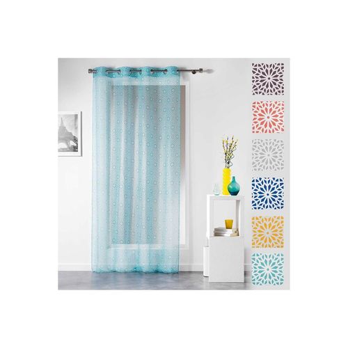 Panneau Voile - Oeillets - 140 X 240 Cm - Tunis - Diffrents Coloris - Jaune Jaune