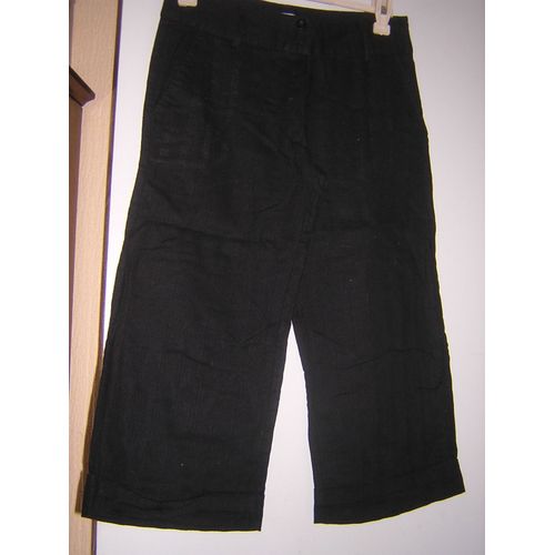 Pantacourt Cache-Cache Taille 38 Lin50% Coton 50%.