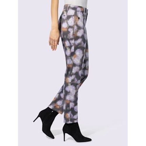 Pantalon 7/8 Motif Imprim Exclusif - Ashley Brooke - Graphite-Lavande Imprim