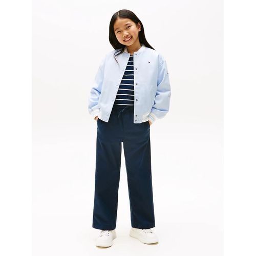 Pantalon Ample Hilfiger Emb Wide Leg Pant/Dark Blue - 164 Cm