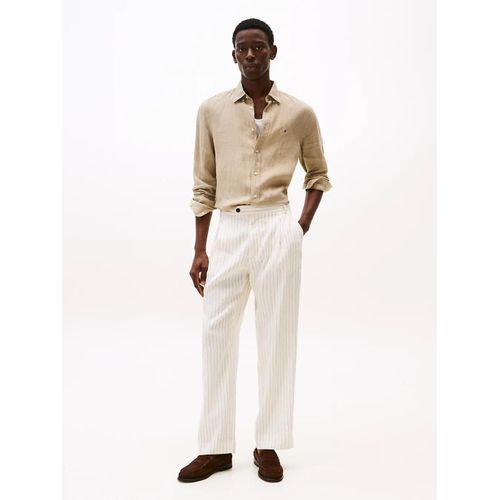 Pantalon Ample Ray En Lin Mlang Dc Linen Striped Pant/Ivory Silk - 31-36