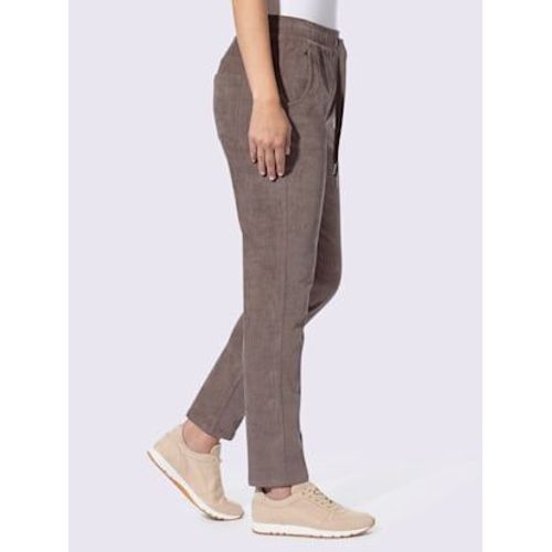 Pantalon De Jogging Imitation Velours Ctel - Linea Tesini - Taupe Fonc