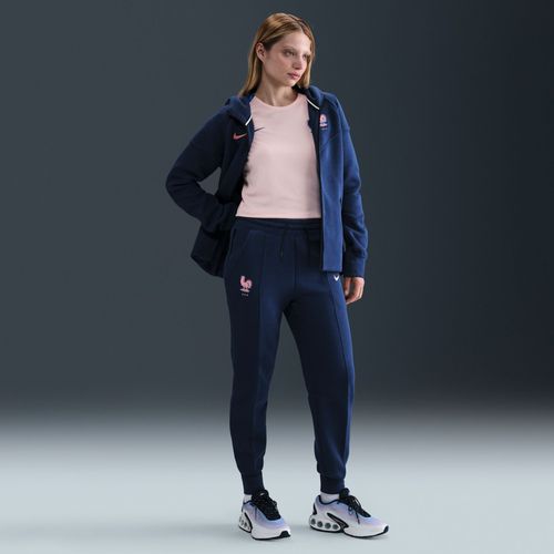 Pantalon De Jogging Taille Mi-Haute En Fleece Nike Football Fff Tech Pour Femme - Bleu